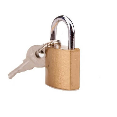BOUND Padlock and Key – Polished Brass Restraint Lock > Bondage Gear > Restraints