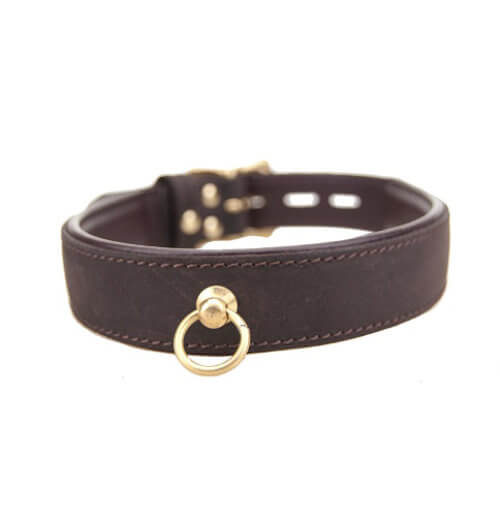 BOUND Nubuck Leather Choker with O Ring – Adjustable BDSM Collar Default Title > Bondage Gear > Collars & Leashes Main image