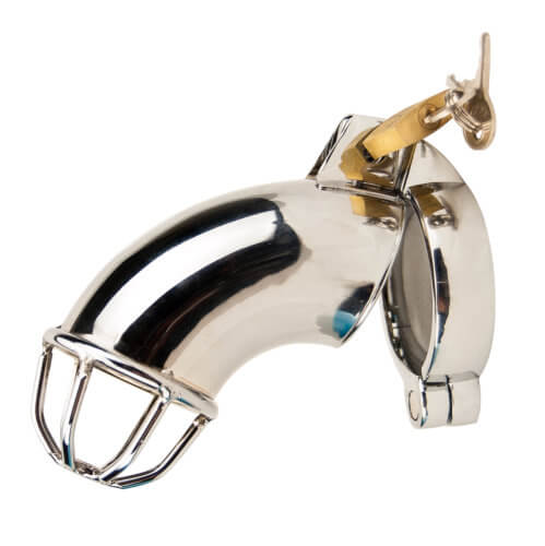 Impound Exhibition Male Chastity Device – Metal Male Chastity Cage 11cm Length 3.5cm Width Cages
