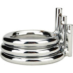 Impound Spiral Male Chastity Device – Metal Male Chastity Device with Padlock and Three Keys > Bondage Gear > Male Chastity
