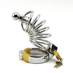 Impound Corkscrew Male Chastity Device with Penis Plug – Metal Male Chastity Device 7cm Length > Bondage Gear > Male Chastity