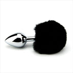 Furry Fantasy Black Bunny Tail – Teardrop Metal Butt Plug Default Title > Anal Range > Tail Butt Plugs