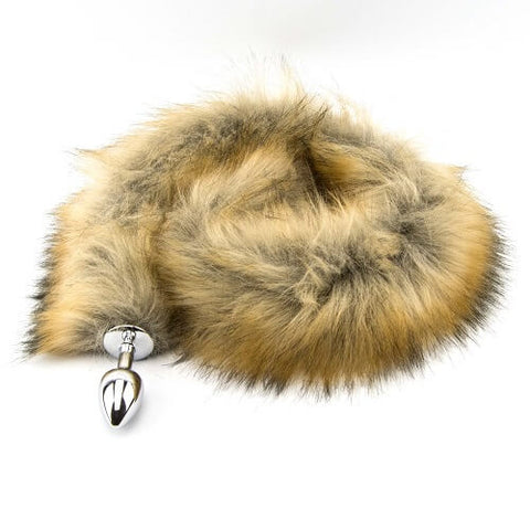 Furry Fantasy Red Fox Tail – Teardrop-Shaped Butt Plug with Faux Fur Tail Tails