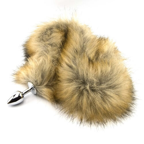 Furry Fantasy Red Fox Tail – Teardrop-Shaped Butt Plug with Faux Fur Tail Tails