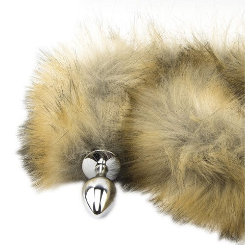 Furry Fantasy Red Fox Tail – Teardrop-Shaped Butt Plug with Faux Fur Tail Tails