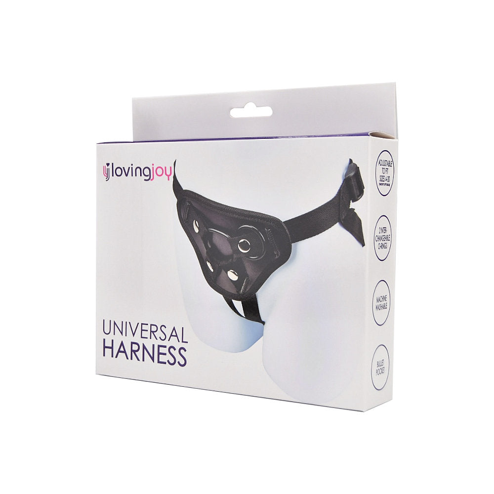 Loving Joy Universal Black Harness – Adjustable Strap-On Harness > Dildos > Strap On Harnesses