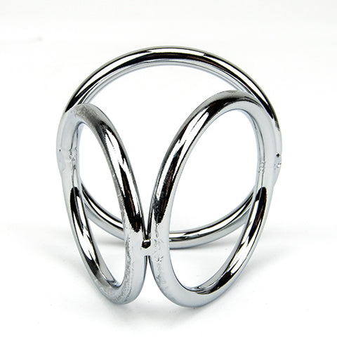Bound to Please Triple Cock and Ball Ring – Rigid Metal Cock and Ball Ring COCK RINGS METAL