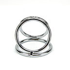 Bound to Please Triple Cock and Ball Ring – Rigid Metal Cock and Ball Ring Default Title > Cock Ring > Metal