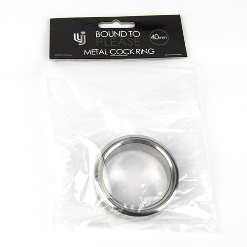 Bound to Please Metal Cock and Ball Ring 40mm – Rigid Metal Cock Ring > Cock Ring > Metal