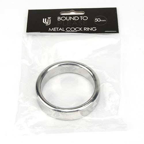 Bound to Please Metal Cock and Ball Ring 50mm – Rigid Metal Cock Ring > Cock Ring > Metal