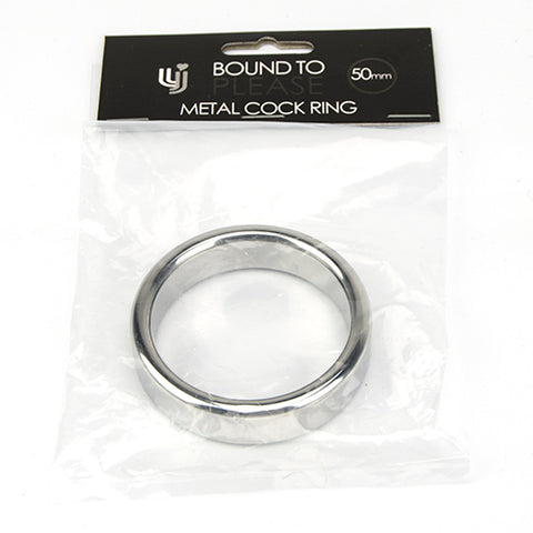 Bound to Please Metal Cock and Ball Ring 50mm – Rigid Metal Cock Ring > Cock Ring > Metal