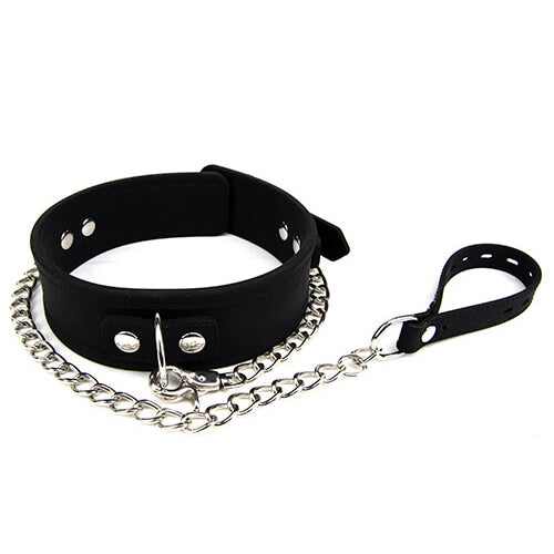 Bound to Please Silicone Collar and Lead Set – Adjustable BDSM Collar and Lead Set > Bondage Gear > Collars & Leashes