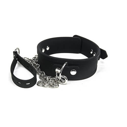 Bound to Please Silicone Collar and Lead Set – Adjustable BDSM Collar and Lead Set Default Title > Bondage Gear > Collars & Leashes Main image