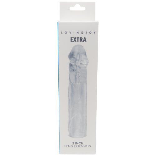 Loving Joy Extra 3 Inch Penis Extension Sleeve – Clear Penis Sleeve Increase Girth Up to 25 Percent Penis Extension SLEEVES