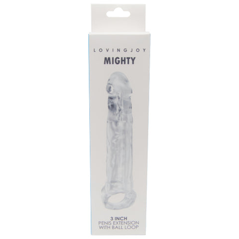 Loving Joy Mighty (Clear) 3 Inch Penis Extension with Ball Loop – Penis Extension SLEEVES