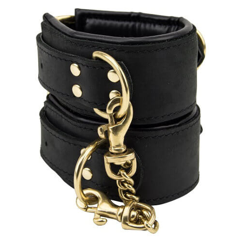 Bound Noir Nubuck Leather Slim Wrist Cuffs – High-Quality Leather Restraint Cuffs Default Title > Bondage Gear > Restraints Main image