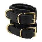 Bound Noir Nubuck Leather Slim Wrist Cuffs – High-Quality Leather Restraint Cuffs > Bondage Gear > Restraints