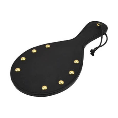 Bound Noir Nubuck Leather Paddle with Brass Stud Detail – Spanking Paddle Default Title > Bondage Gear > Paddles