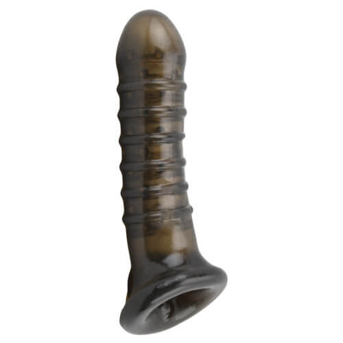 Loving Joy Boss Textured (Black) – Ribbed Penis Sleeve with Ball Loop SLEEVES