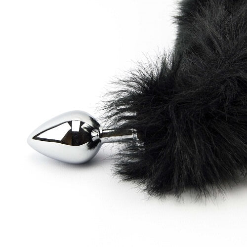 Furry Fantasy Black Panther Tail (Black) – Butt Plug with 30 Inch Tail, 8.2cm Length, 3.4cm Diameter Tails