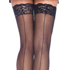 Leg Avenue Sheer Stockings with Backseam (Black) – Sheer Stockings > Clothes > Hosiery > Stockings
