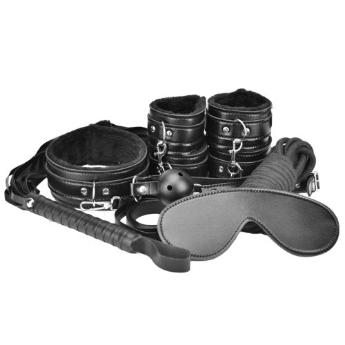 Loving Joy Beginner's Bondage Kit (Black) – 8-Piece Bondage Set Default Title > Bondage Gear > Bondage Kits