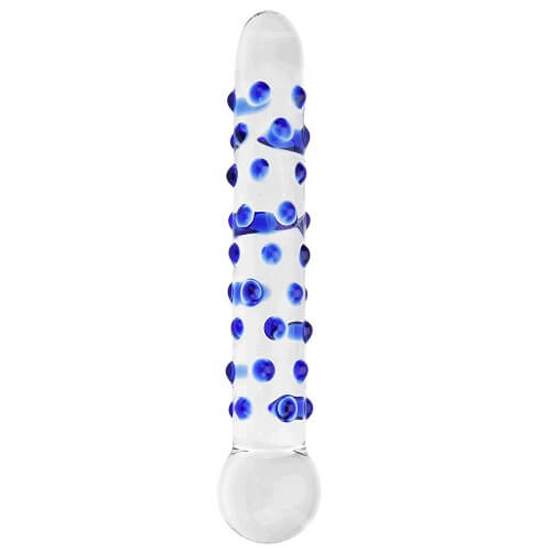 Loving Joy Spectrum Nubby Textured Glass Dildo – Hypoallergenic 18cm Length 2cm Diameter Dildo Default Title DONGS Glass