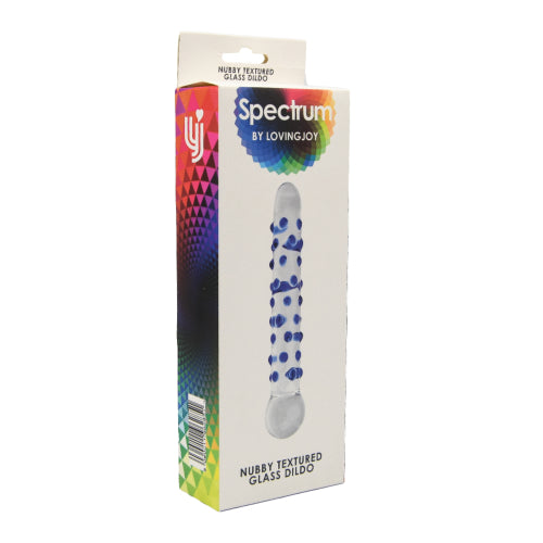 Loving Joy Spectrum Nubby Textured Glass Dildo – Hypoallergenic 18cm Length 2cm Diameter Dildo > Glass > Dildos