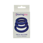Loving Joy Thick Silicone Cock Rings 3 Pack – Comfortable Stretchy Silicone Cock Rings > Cock Ring > Sets