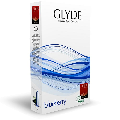 Glyde Ultra Blueberry (Blue) – Vegan Lubricated Condoms 10 Pack Default Title > Essentials > Condoms