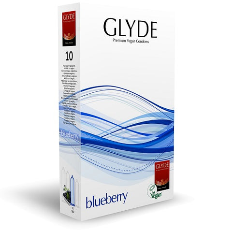 Glyde Ultra Blueberry (Blue) – Vegan Lubricated Condoms 10 Pack Default Title > Essentials > Condoms