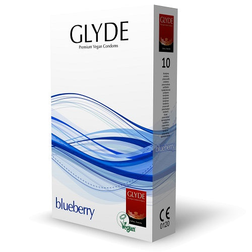 Glyde Ultra Blueberry (Blue) – Vegan Lubricated Condoms 10 Pack > Essentials > Condoms