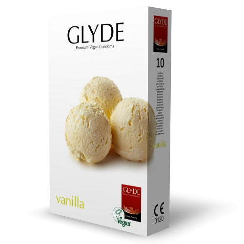 Glyde Ultra (Vanilla) – Vegan Flavored Condoms 10 Pack Condoms
