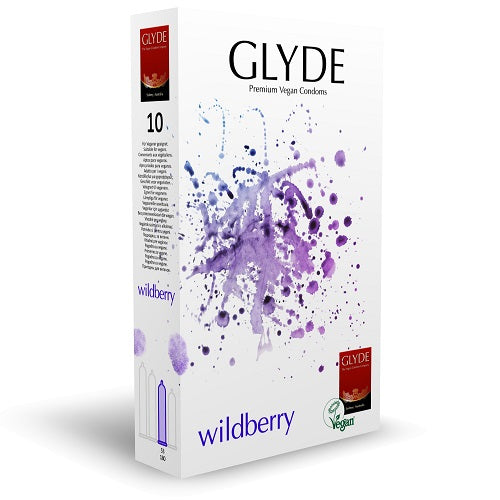 Glyde Ultra Wildberry Flavour (Violet) – Vegan Lubricated Condoms 10 Pack Default Title > Essentials > Condoms