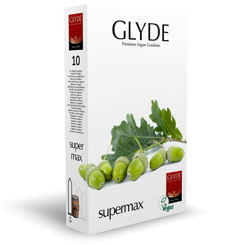 Glyde Ultra Super Max (Natural Color) – Extra Large Vegan Condoms 10 Pack Default Title > Essentials > Condoms