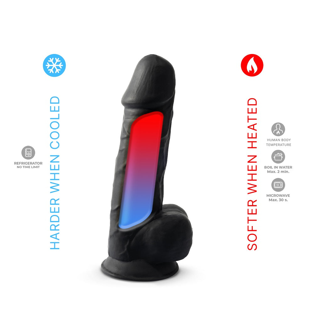 Silexd 8.5 Inch Black Realistic Dual Density Silicone Dildo with Suction Cup Base > Dildos > Realistic Dildos