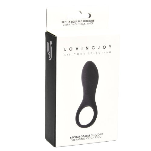 Loving Joy Rechargeable Silicone Vibrating Cock Ring – USB Rechargeable Silicone Cock Ring Cock Rings Vibrating