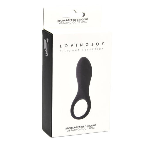 Loving Joy Rechargeable Silicone Vibrating Cock Ring – USB Rechargeable Silicone Cock Ring Cock Rings Vibrating