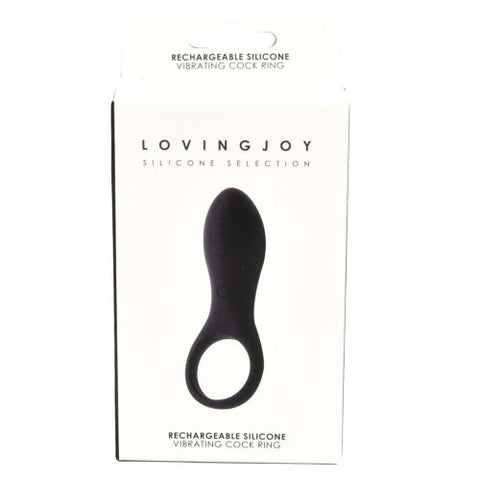 Loving Joy Rechargeable Silicone Vibrating Cock Ring – USB Rechargeable Silicone Cock Ring Cock Rings Vibrating