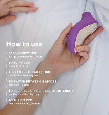 Lelo Sona 2 Purple Clitoral Vibrator Air Pulsation
