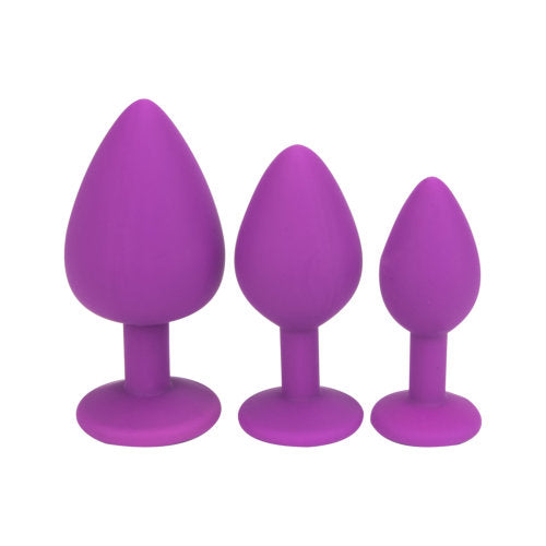 Loving Joy 2.9 Inch Jewelled Silicone Butt Plug Small > Anal Range > Jewel Butt Plugs