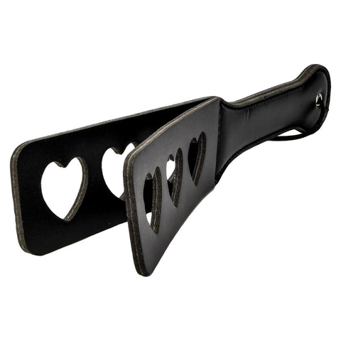 Bound to Please Heart Slapper Paddle – Padded Vegan Leather Paddle Whips
