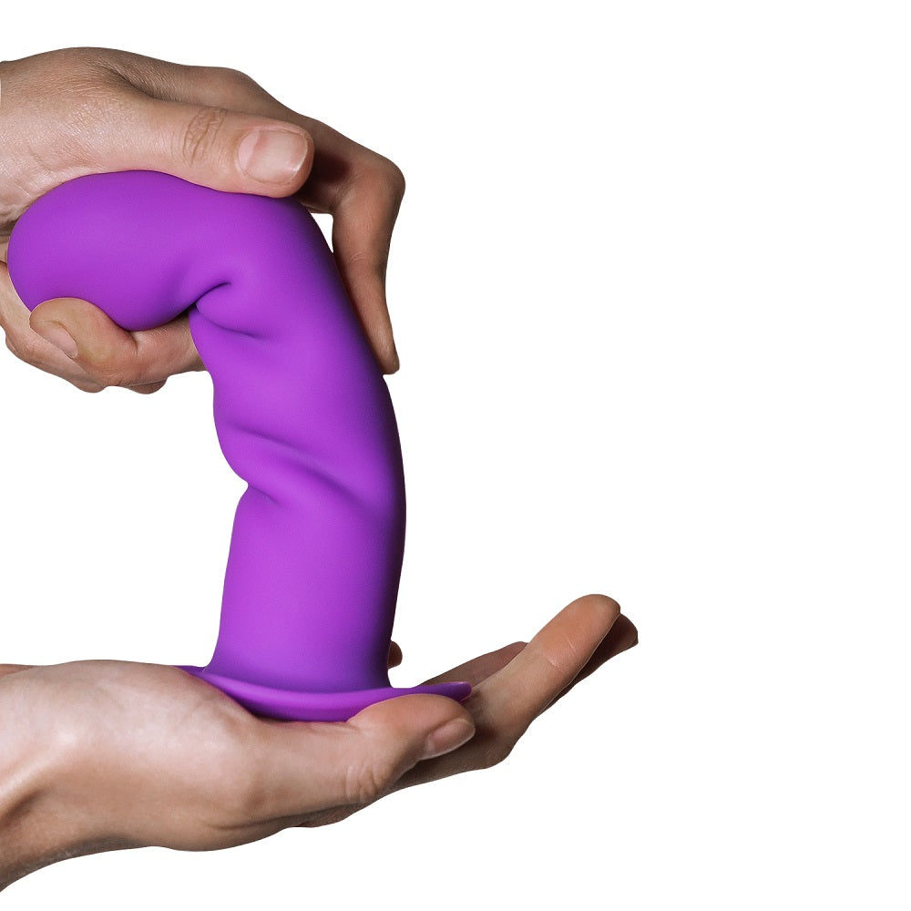 Adrien Lastic Hitsens 3 Purple Silicone Dildo 7 Inch with Suction Cup DONGS