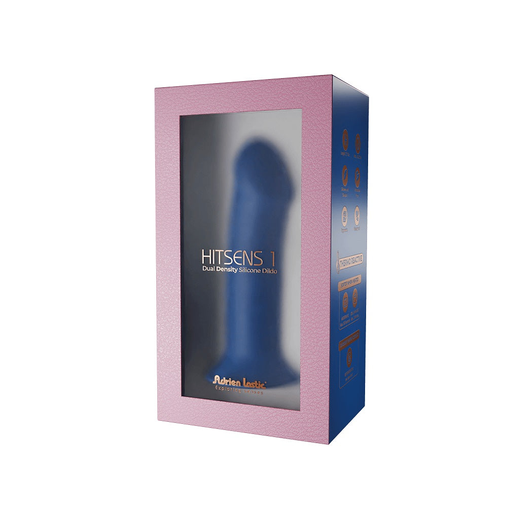 Adrien Lastic Hitsens 1 Blue 7 Inch Dual Density Silicone Dildo > Dildos > Neutral Dildos