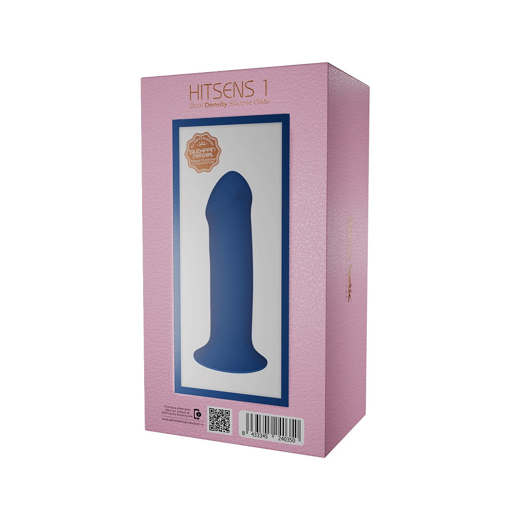 Adrien Lastic Hitsens 1 Blue 7 Inch Dual Density Silicone Dildo DONGS