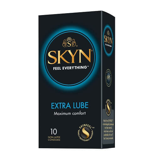 Skyn Extra Lubricated Non Latex Condoms Natural Color – 10 Pack Condom Secondary image