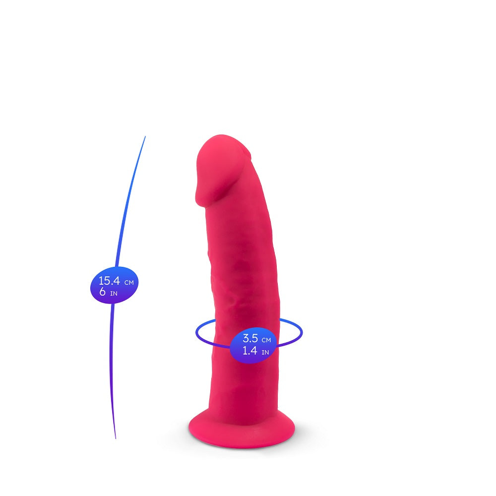 SilexD 6 Inch Model 2 Pink Premium Dual Density Silicone Dildo with Strong Suction Cup DONGS