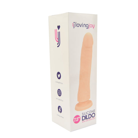 Loving Joy Realistic Silicone 7.5 Inch Strap-On Dildo – Suction Cup Dildo > Realistic Dildos and Vibes > Strap on Dildo