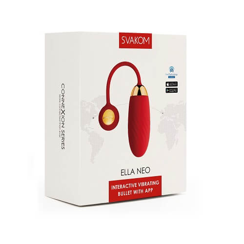 Svakom Ella Neo Red Interactive Vibrating Bullet EGGS