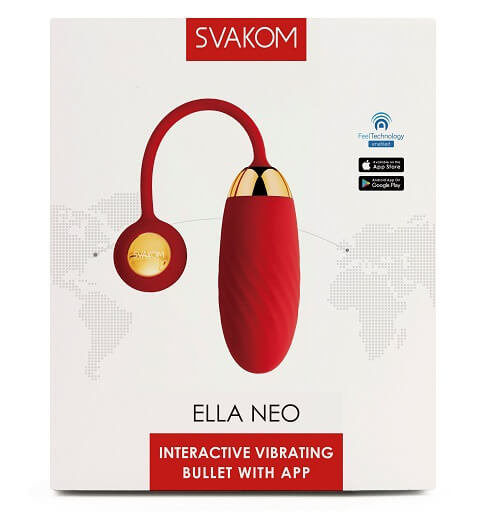 Svakom Ella Neo Red Interactive Vibrating Bullet EGGS